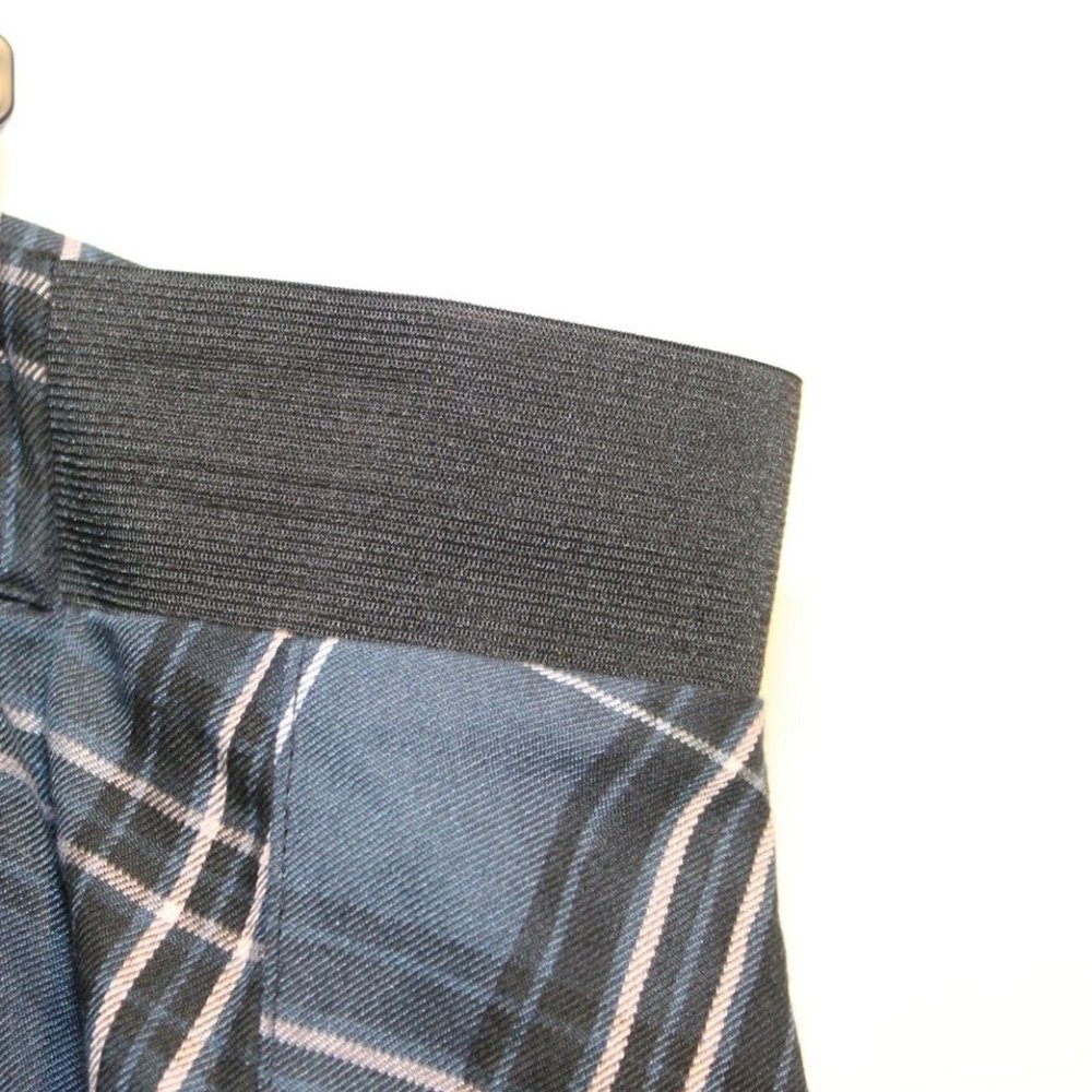 Torrid Navy Plaid Twill Pleated Mini Skirt Stretch Grunge Plus Size 2 2X H12881 - Picture 8 of 11